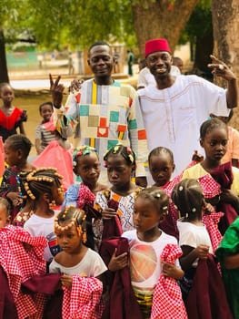 Farafenni School uniform delivery, Commonwealth Day